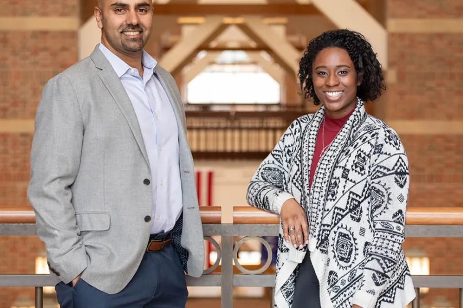 Illinois kinesiology and community health professor Naiman Khan and doctoral student Shelby Keye.