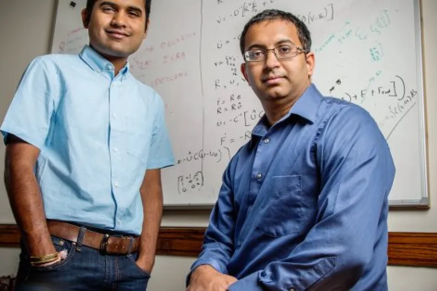 Sreekalyan Patiballa, left, and professor Girish Krishnan 