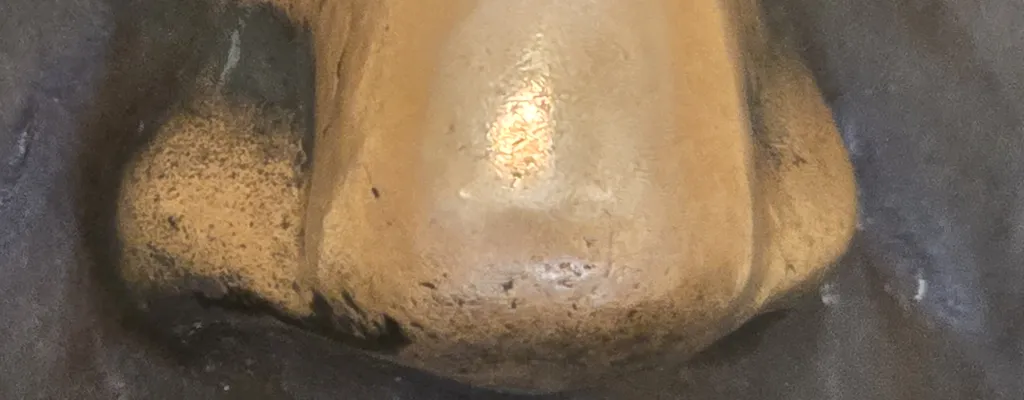 Extreme closeup of campus sculpture